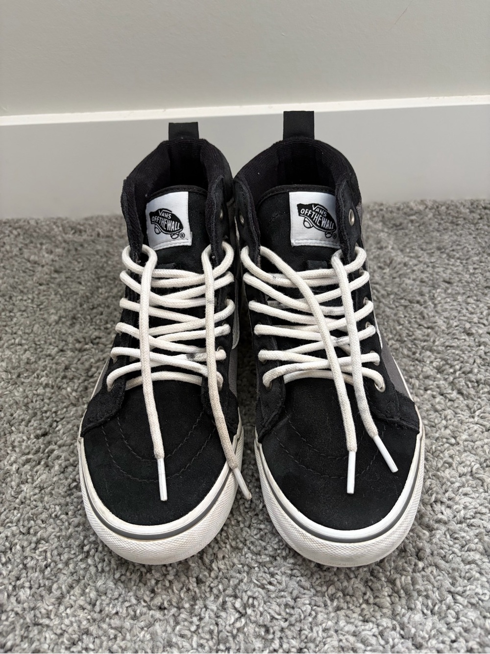 Vans Kids Sk8-Hi MTE Cold Weather High Tops Black Grey Size 3